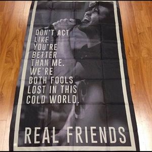 Real Friends band wall flag
